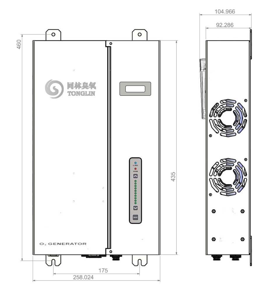 M10G臭氧发生器尺寸